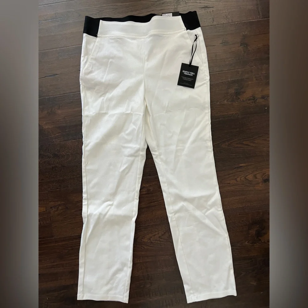 Simply Vera Vera Wang Black and White Pants - Picture 2 of 3